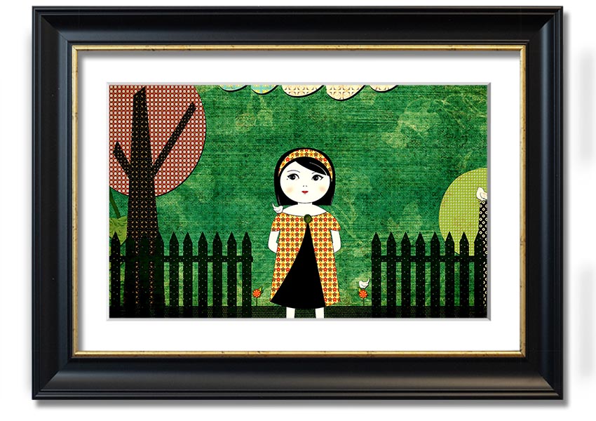 Afternoon Stroll framed print showcasing serene landscape, elegantly framed in multiple colour options.