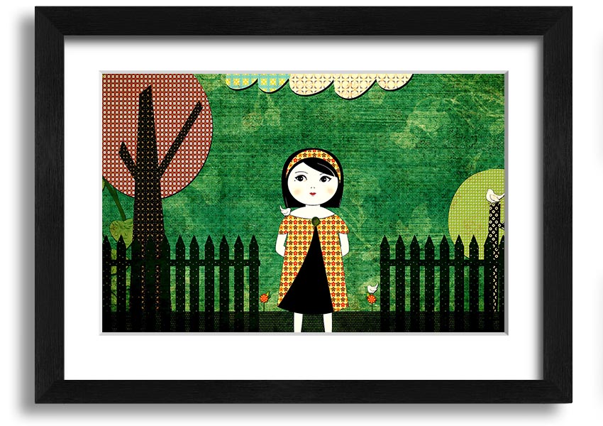 Afternoon Stroll framed print showcasing serene landscape, elegantly framed in multiple colour options.