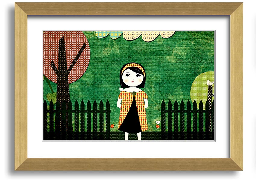 Afternoon Stroll framed print showcasing serene landscape, elegantly framed in multiple colour options.