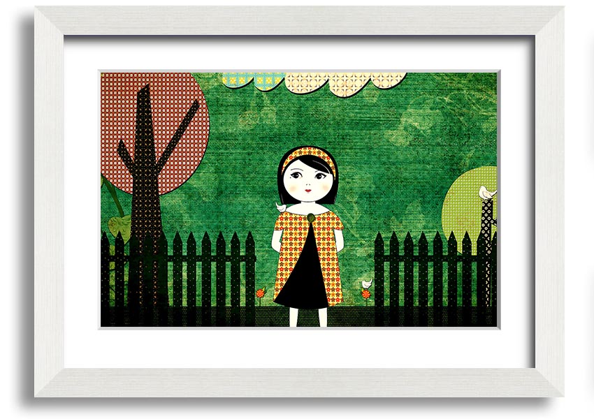 Afternoon Stroll framed print showcasing serene landscape, elegantly framed in multiple colour options.