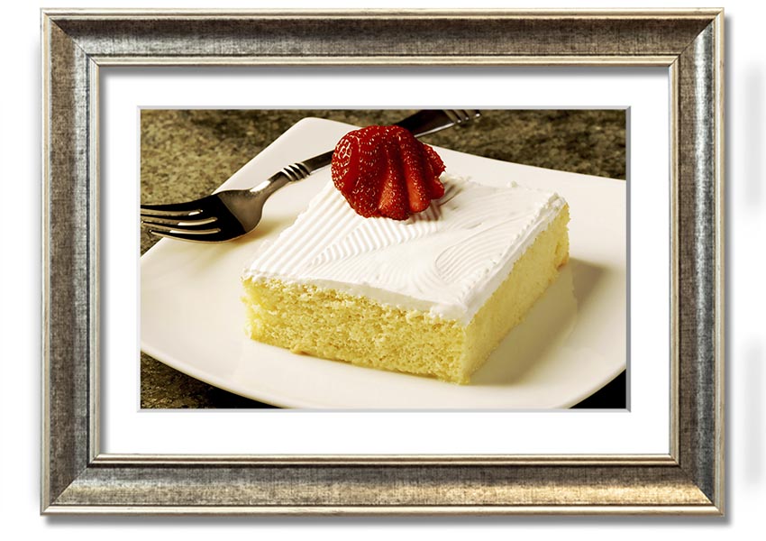 Afternoon Treat framed print showcasing vibrant colors and elegant design, available in various frame colors.