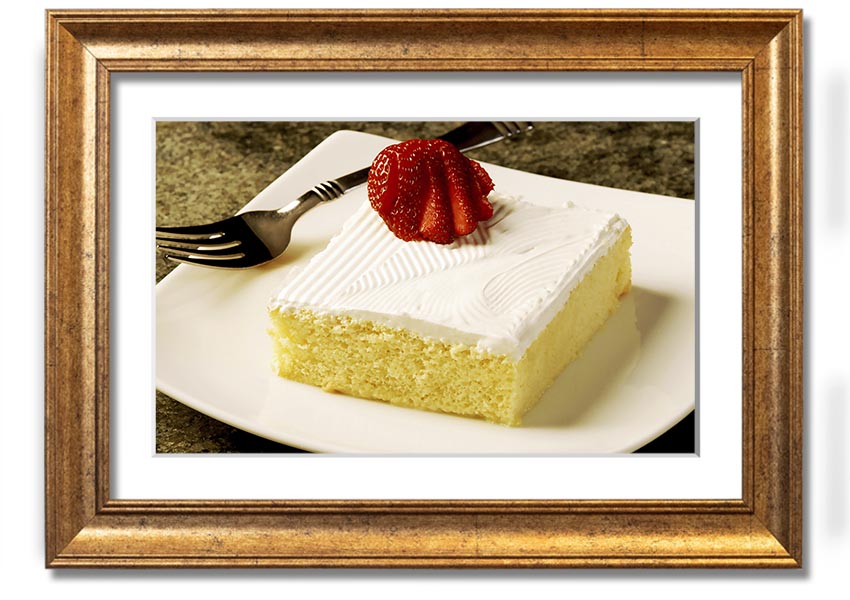 Afternoon Treat framed print showcasing vibrant colors and elegant design, available in various frame colors.