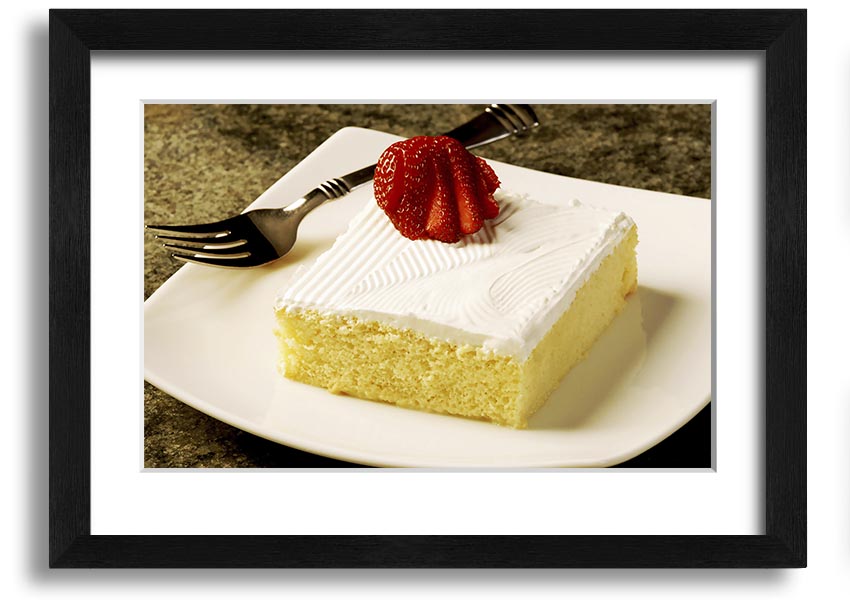 Afternoon Treat framed print showcasing vibrant colors and elegant design, available in various frame colors.