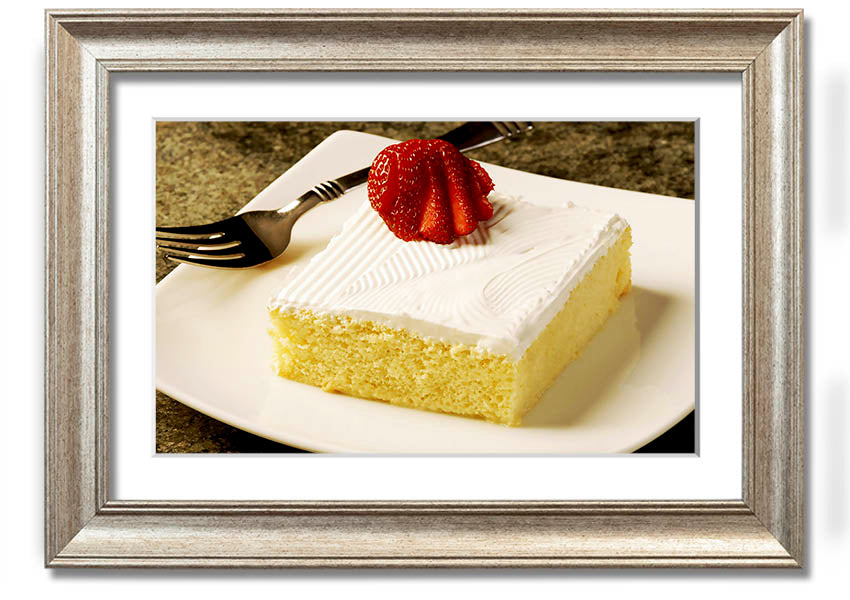 Afternoon Treat framed print showcasing vibrant colors and elegant design, available in various frame colors.