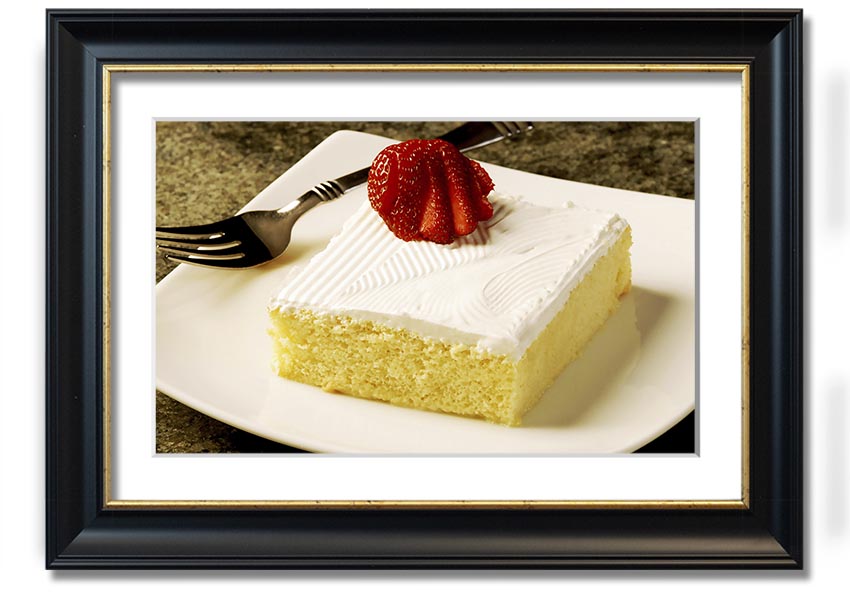 Afternoon Treat framed print showcasing vibrant colors and elegant design, available in various frame colors.