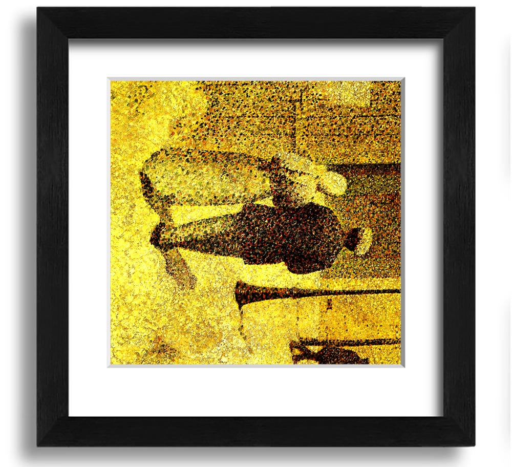 Square framed print of a man and woman on the street, showcasing elegant design and multiple frame color options.