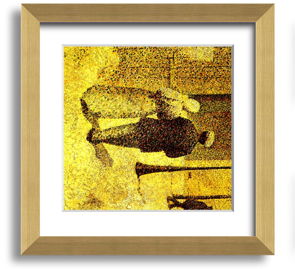 Square framed print of a man and woman on the street, showcasing elegant design and multiple frame color options.