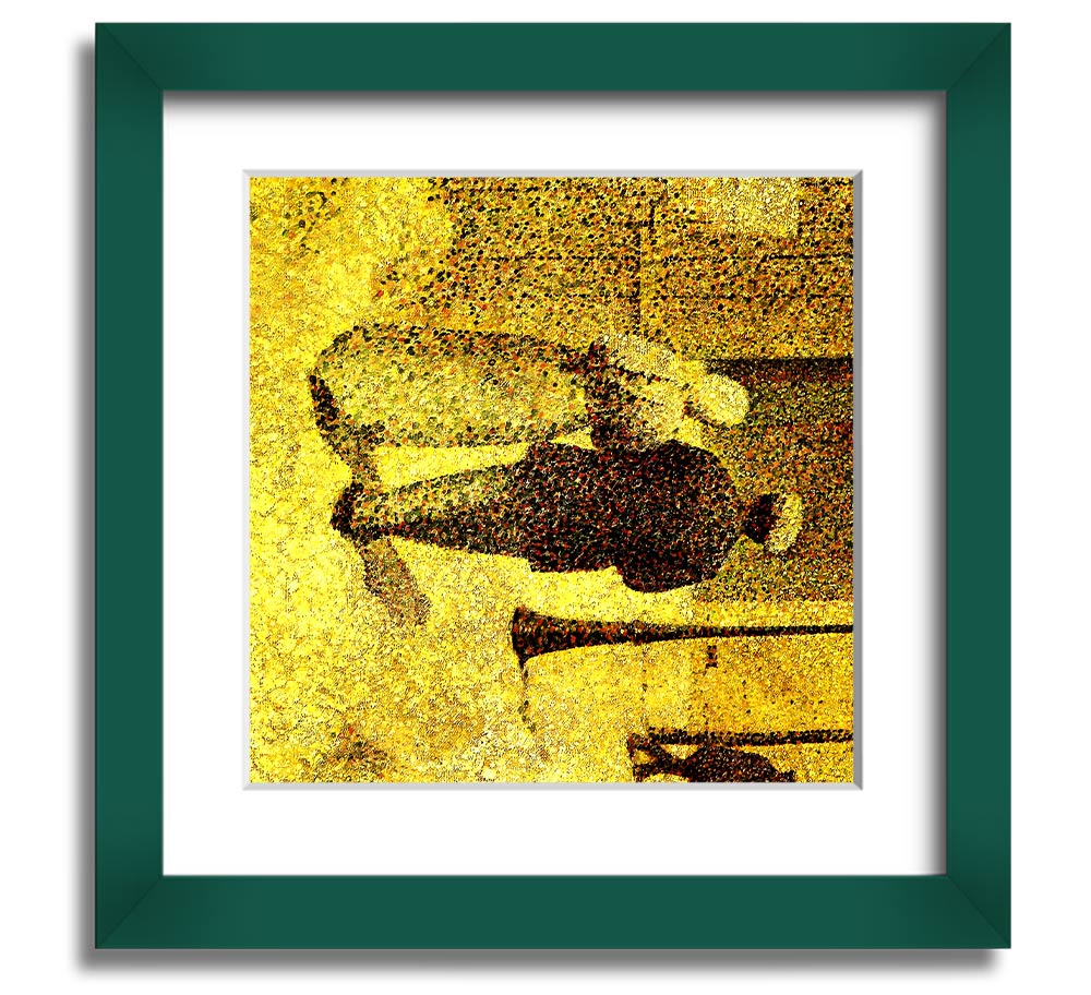 Square framed print of a man and woman on the street, showcasing elegant design and multiple frame color options.