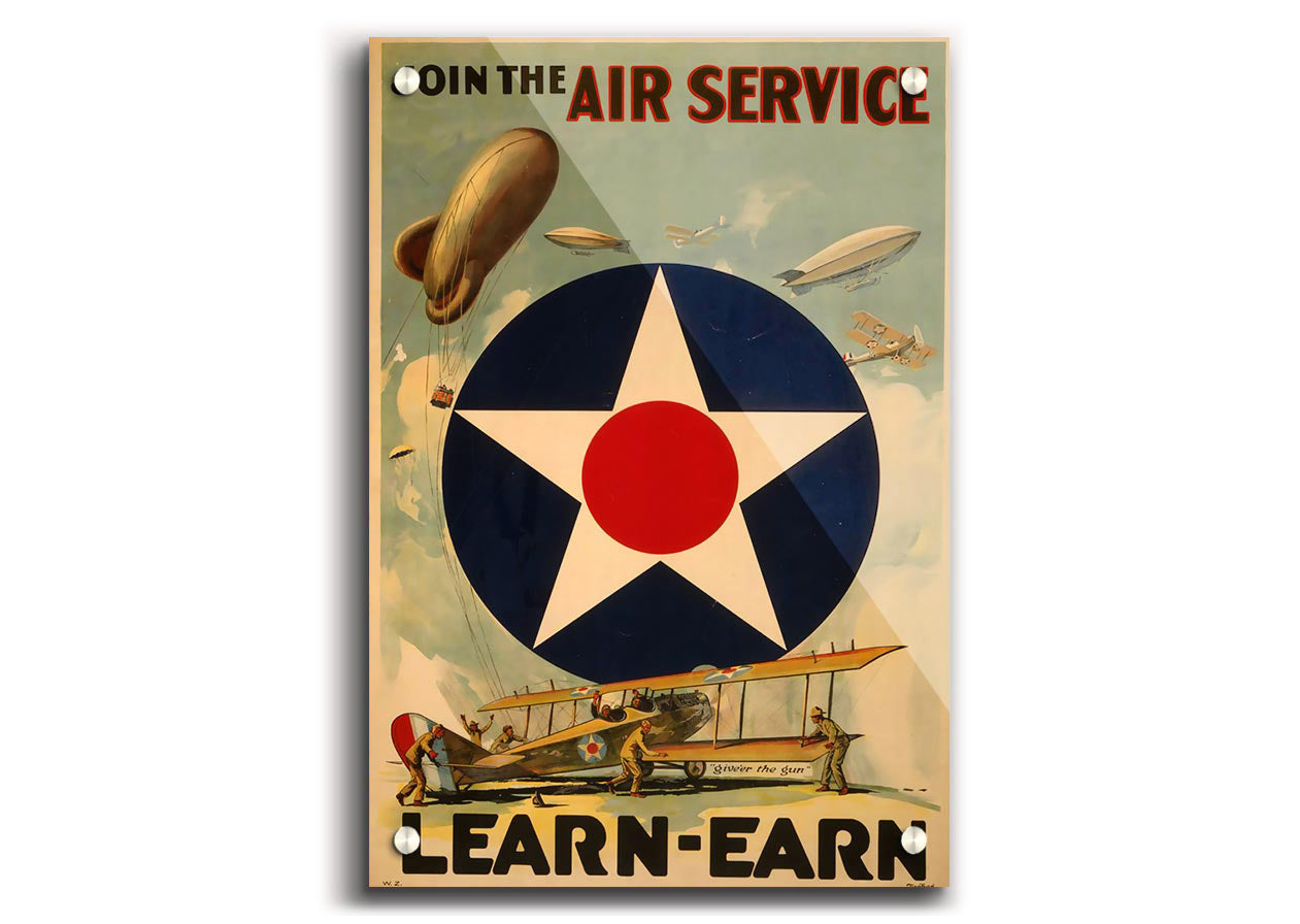 Air Service acrylic print on 5mm thick acrylic glass, showcasing vibrant colors and sharp details, ready to hang on the wall.