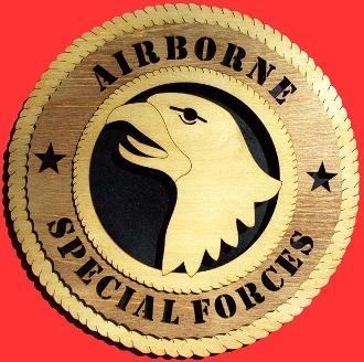 Handcrafted wooden wall tribute featuring the United States Army emblem in a 3D design, available in 12" and 9" sizes.