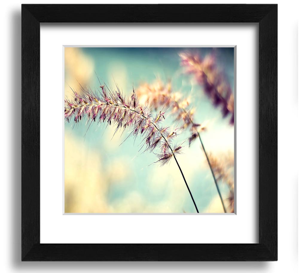 All Along Square Framed Print in multiple frame colors, showcasing its elegant design and handmade quality.