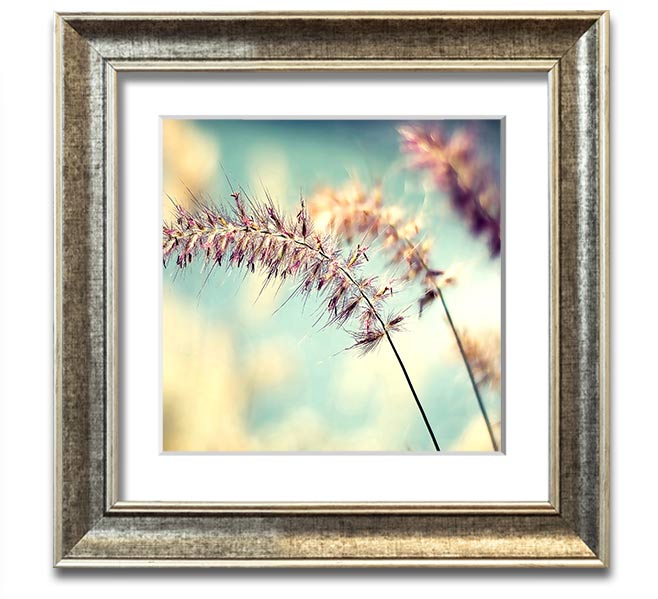 All Along Square Framed Print in multiple frame colors, showcasing its elegant design and handmade quality.