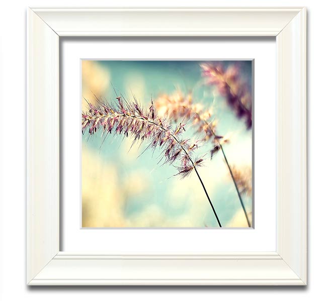 All Along Square Framed Print in multiple frame colors, showcasing its elegant design and handmade quality.