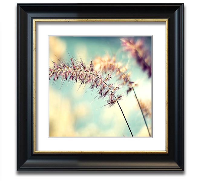 All Along Square Framed Print in multiple frame colors, showcasing its elegant design and handmade quality.