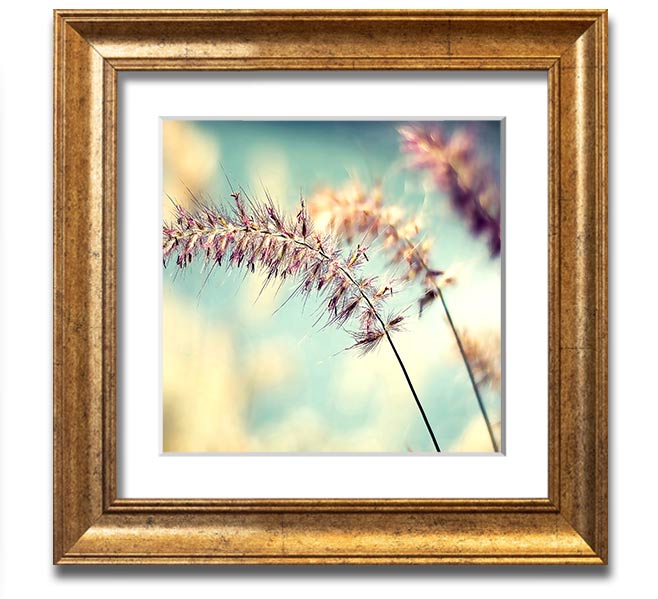 All Along Square Framed Print in multiple frame colors, showcasing its elegant design and handmade quality.