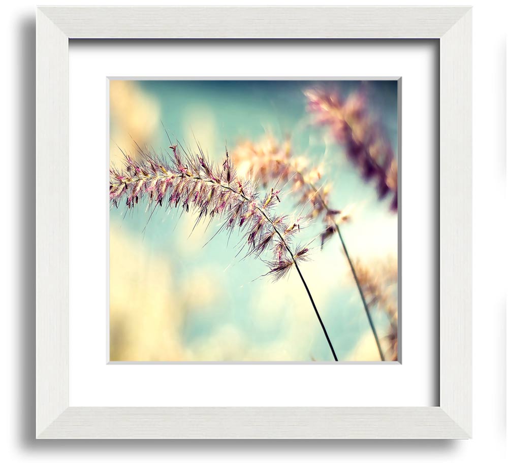 All Along Square Framed Print in multiple frame colors, showcasing its elegant design and handmade quality.