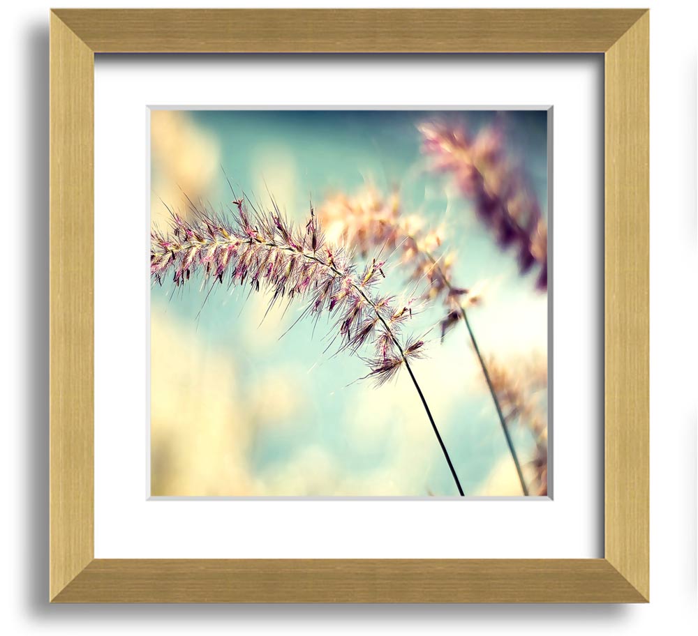 All Along Square Framed Print in multiple frame colors, showcasing its elegant design and handmade quality.