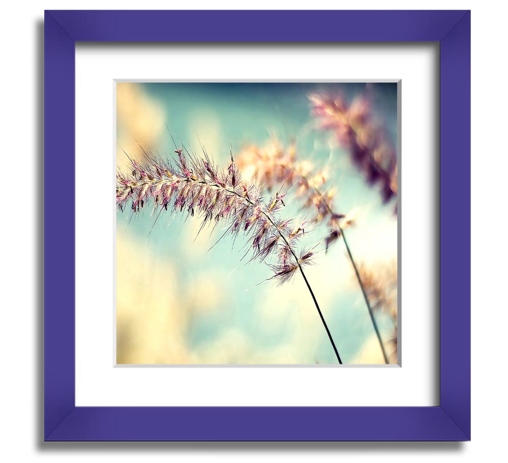 All Along Square Framed Print in multiple frame colors, showcasing its elegant design and handmade quality.