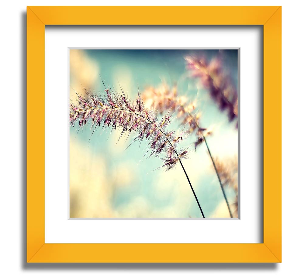 All Along Square Framed Print in multiple frame colors, showcasing its elegant design and handmade quality.