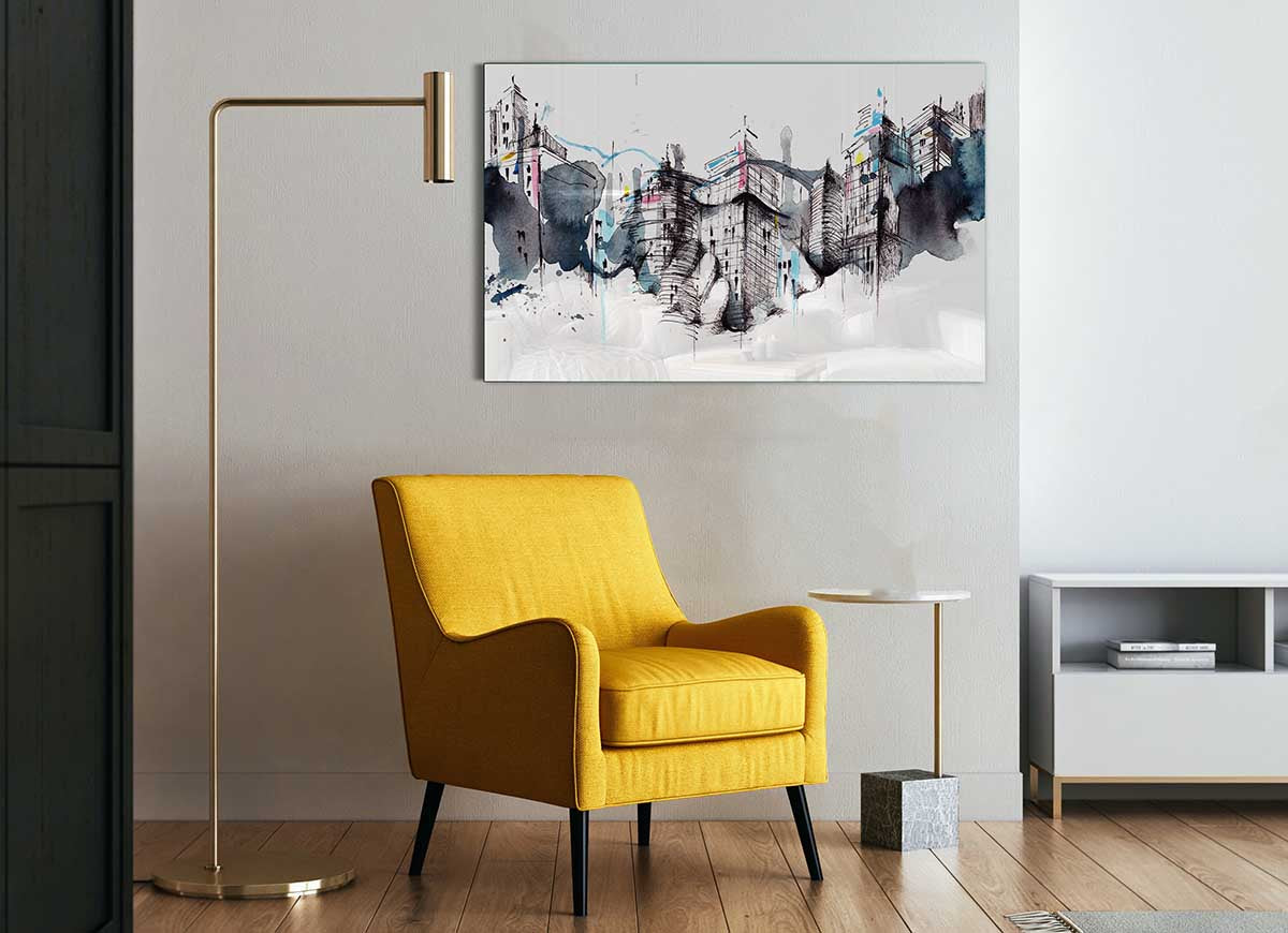 All Done On A Handshake glass print showcasing modern art design, perfect for stylish home decor.