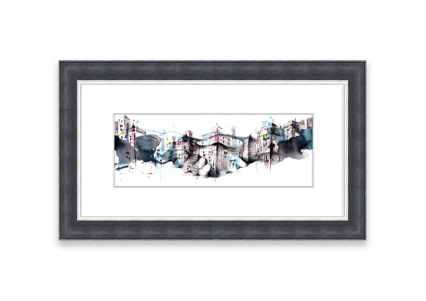 Framed print titled 'All Done On A Handshake' showcasing unique artwork, available in various frame colors.