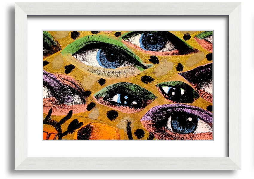 All Eyes On You framed print in various frame colors, showcasing a beautiful design, ready to hang on a wall.