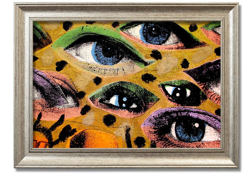 All Eyes On You framed print in various frame colors, showcasing a beautiful design, ready to hang on a wall.