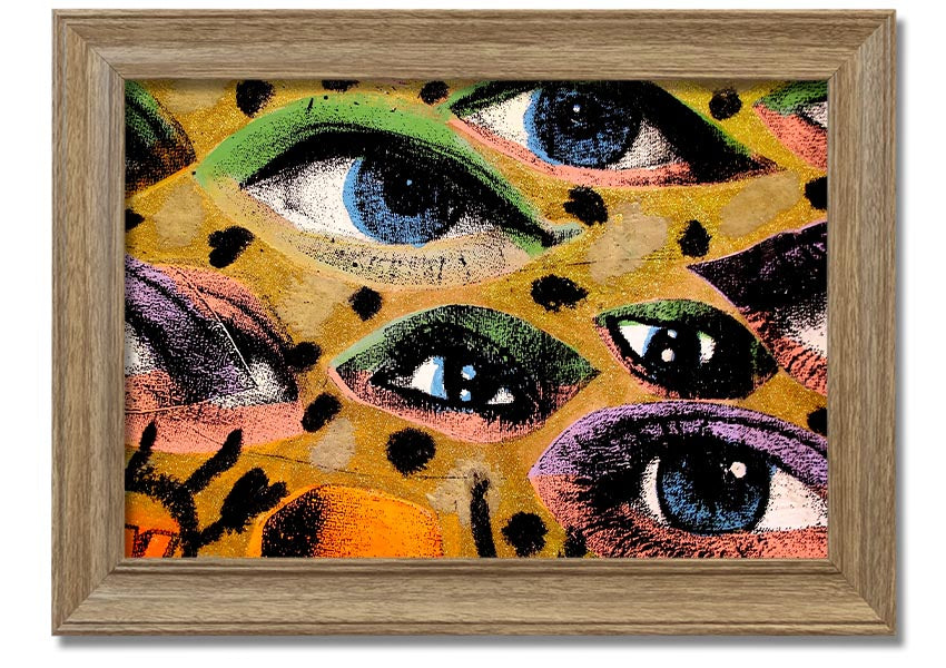 All Eyes On You framed print in various frame colors, showcasing a beautiful design, ready to hang on a wall.