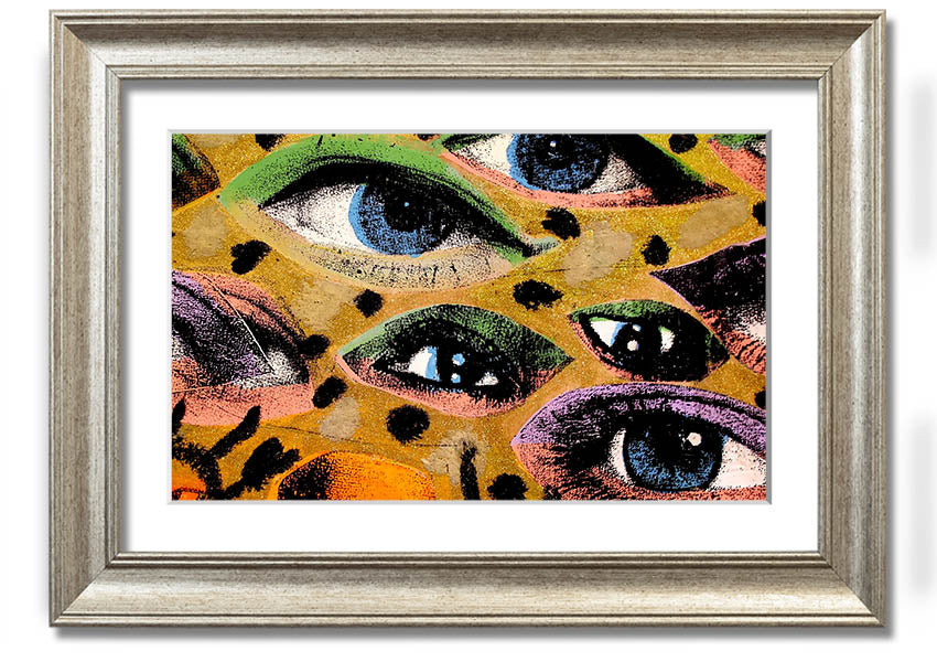 All Eyes On You framed print in various frame colors, showcasing a beautiful design, ready to hang on a wall.