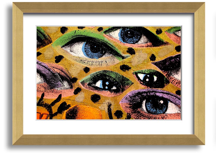 All Eyes On You framed print in various frame colors, showcasing a beautiful design, ready to hang on a wall.