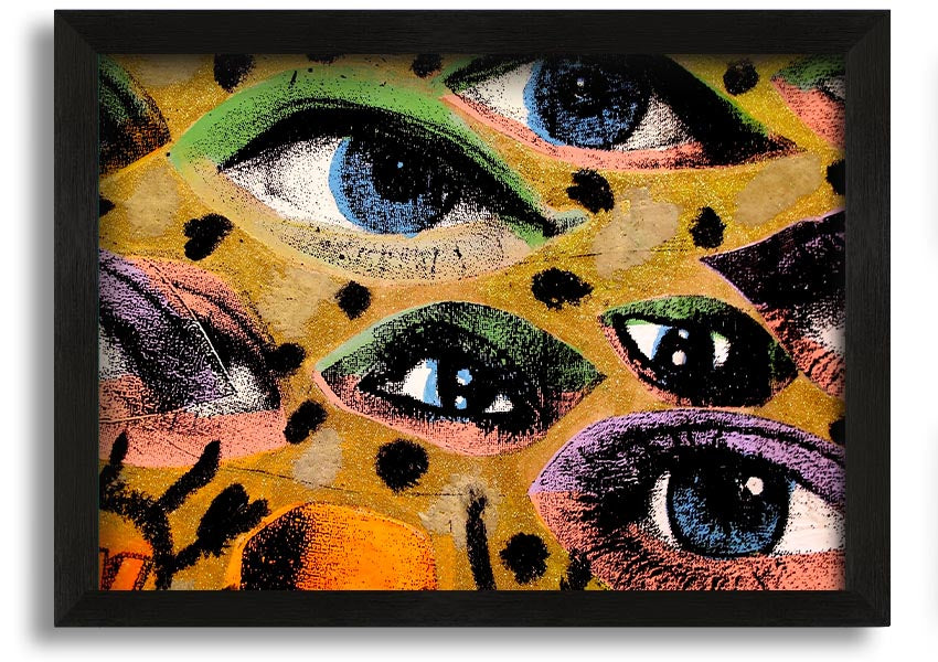 All Eyes On You framed print in various frame colors, showcasing a beautiful design, ready to hang on a wall.