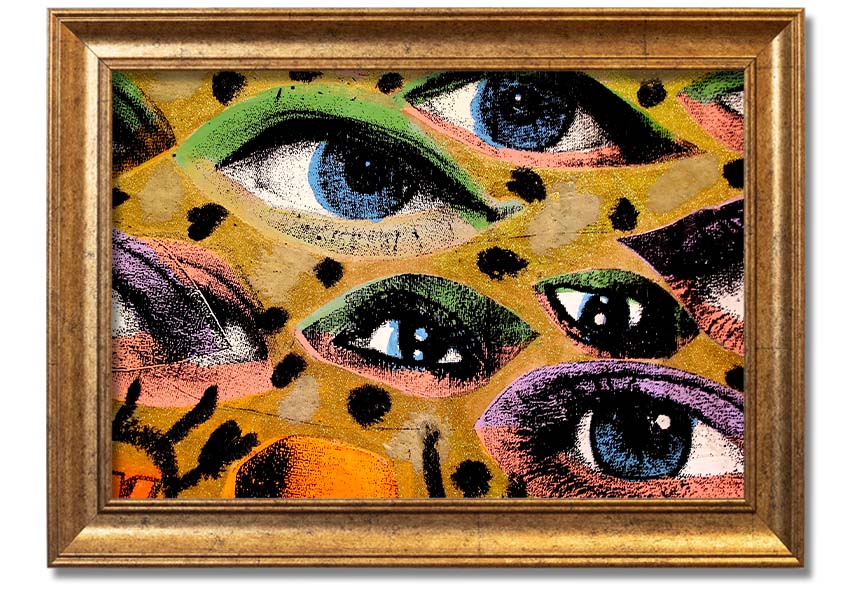 All Eyes On You framed print in various frame colors, showcasing a beautiful design, ready to hang on a wall.