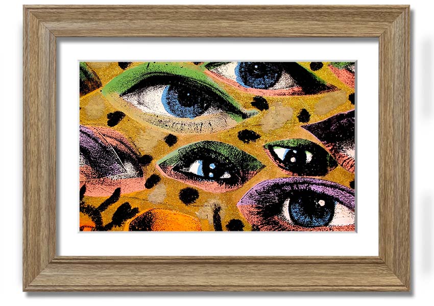 All Eyes On You framed print in various frame colors, showcasing a beautiful design, ready to hang on a wall.