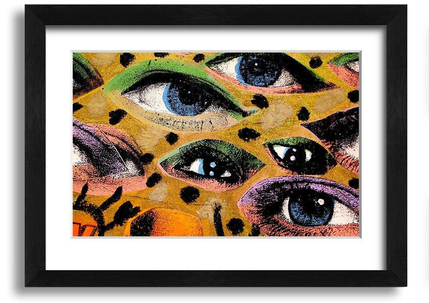 All Eyes On You framed print in various frame colors, showcasing a beautiful design, ready to hang on a wall.