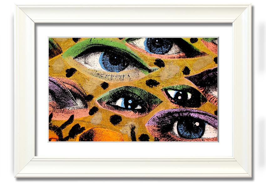 All Eyes On You framed print in various frame colors, showcasing a beautiful design, ready to hang on a wall.