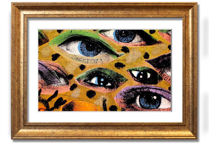 All Eyes On You framed print in various frame colors, showcasing a beautiful design, ready to hang on a wall.