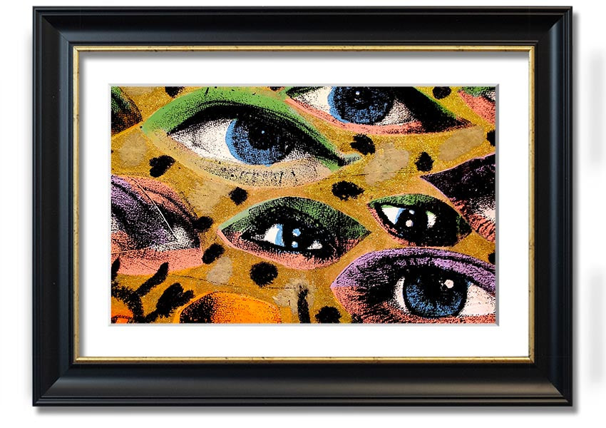 All Eyes On You framed print in various frame colors, showcasing a beautiful design, ready to hang on a wall.