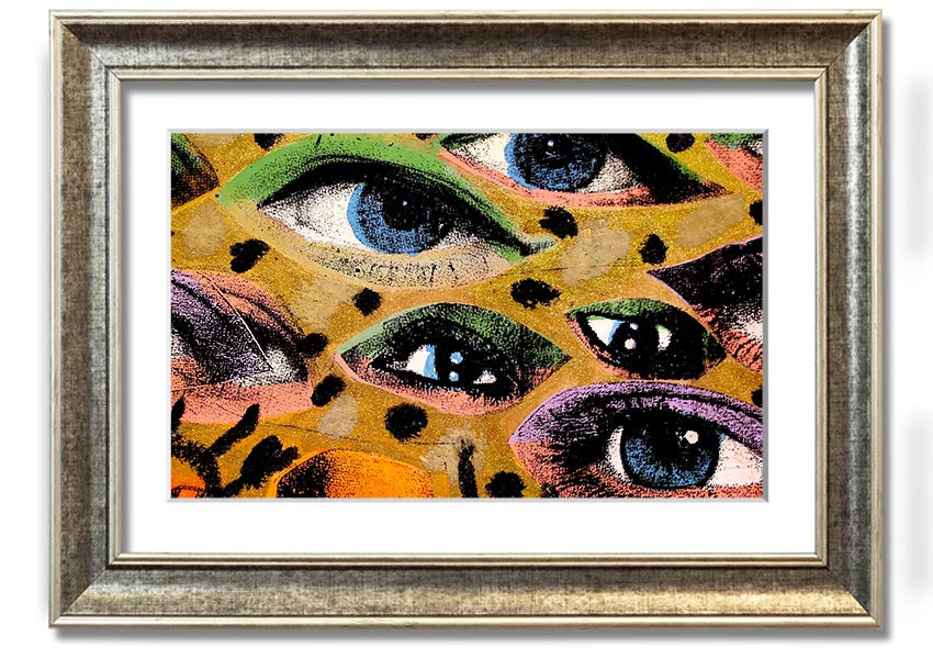 All Eyes On You framed print in various frame colors, showcasing a beautiful design, ready to hang on a wall.