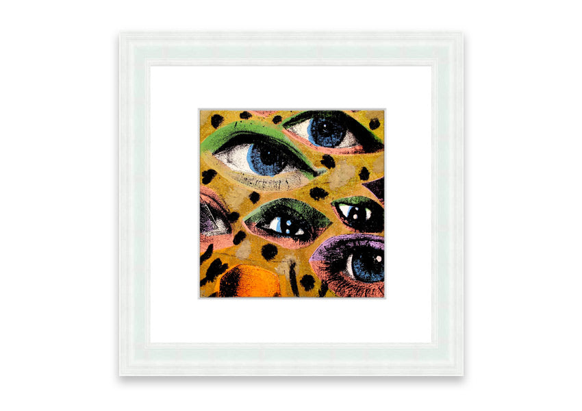 All Eyes On You Cornwall framed print showcasing vibrant colors and intricate details, available in multiple frame colors.