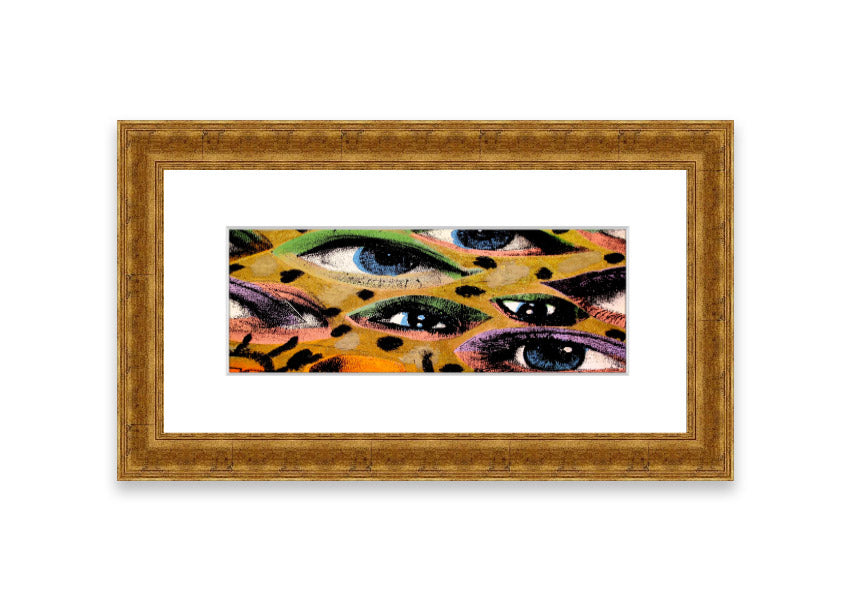 All Eyes On You Cornwall framed print showcasing vibrant colors and intricate details, available in multiple frame colors.