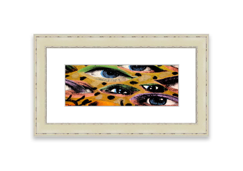 All Eyes On You Cornwall framed print showcasing vibrant colors and intricate details, available in multiple frame colors.