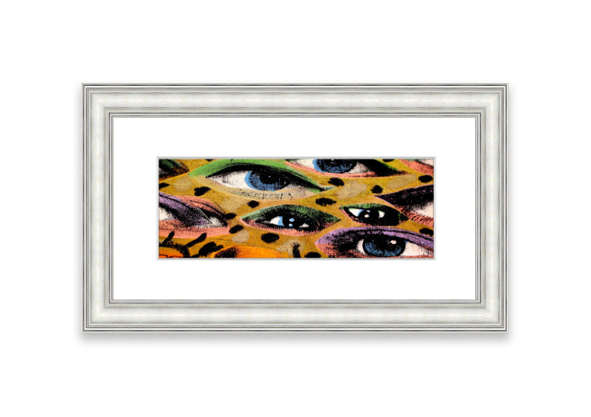 All Eyes On You Cornwall framed print showcasing vibrant colors and intricate details, available in multiple frame colors.