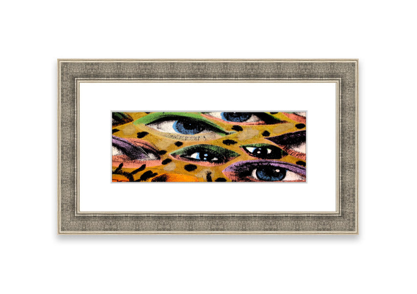 All Eyes On You Cornwall framed print showcasing vibrant colors and intricate details, available in multiple frame colors.