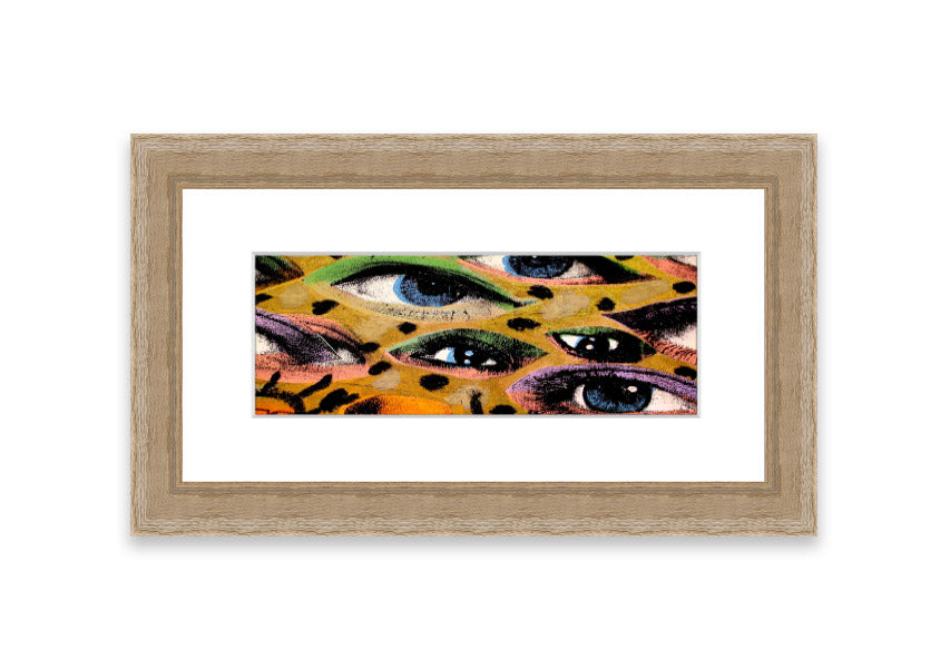 All Eyes On You Cornwall framed print showcasing vibrant colors and intricate details, available in multiple frame colors.