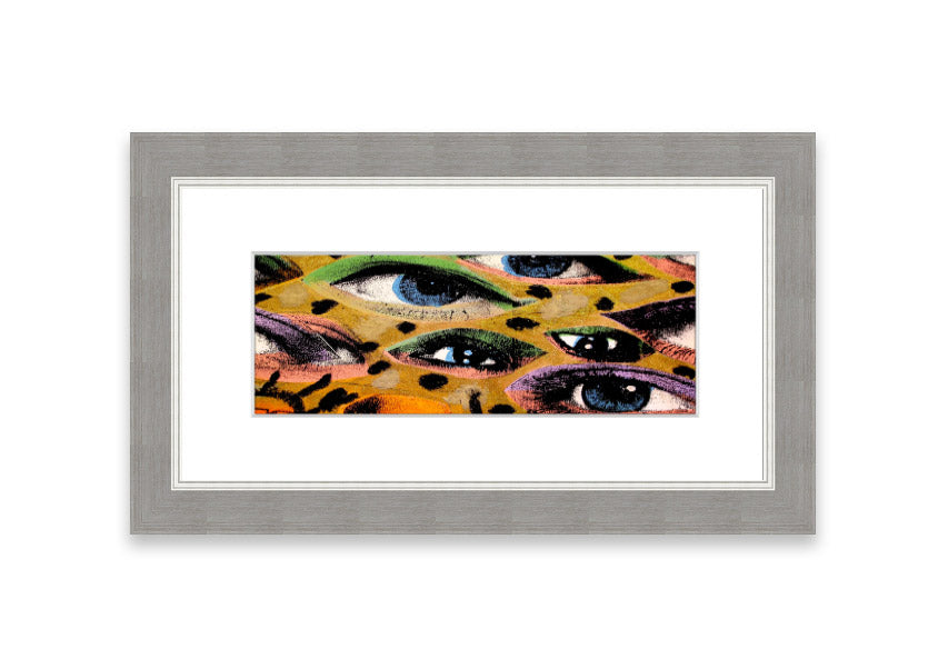 All Eyes On You Cornwall framed print showcasing vibrant colors and intricate details, available in multiple frame colors.