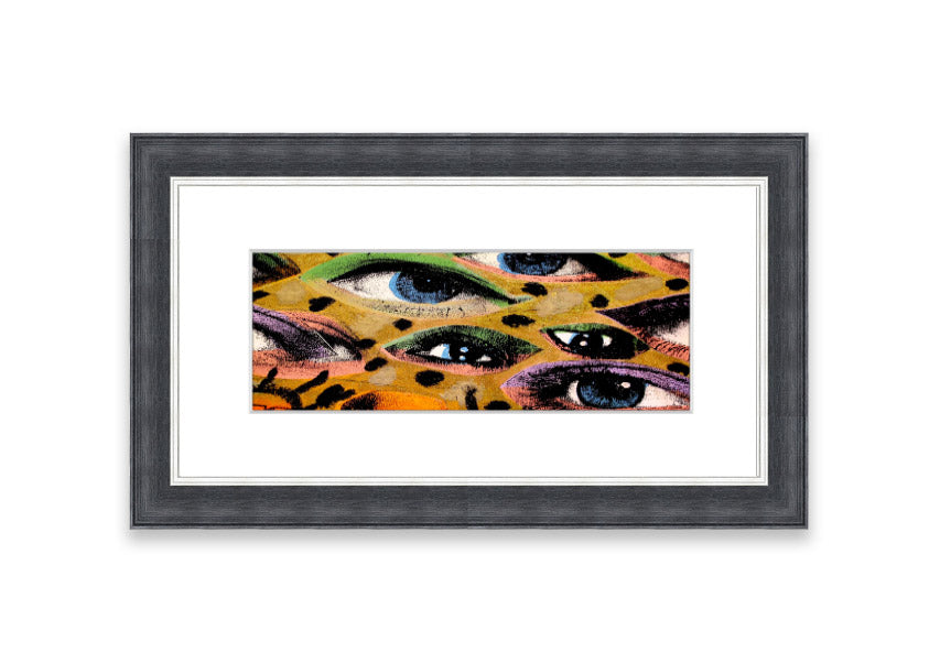 All Eyes On You Cornwall framed print showcasing vibrant colors and intricate details, available in multiple frame colors.