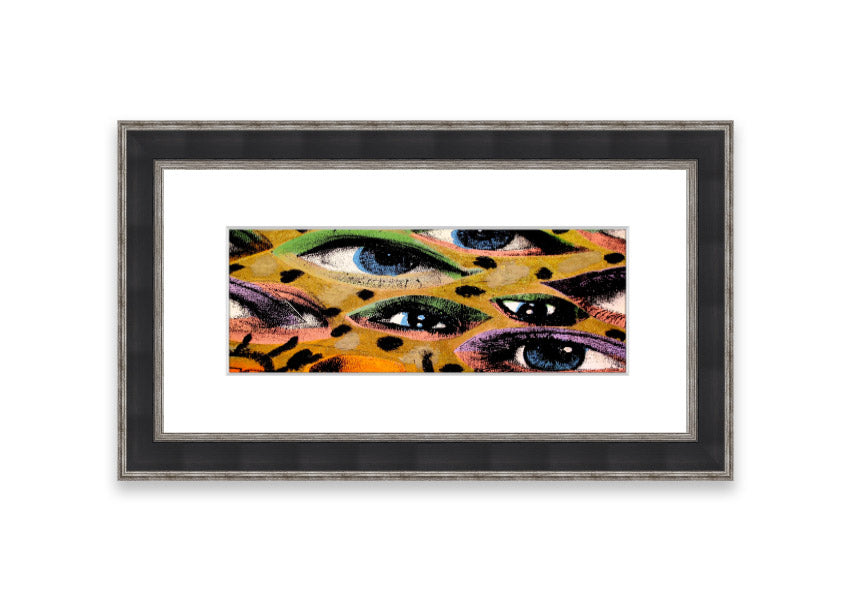 All Eyes On You Cornwall framed print showcasing vibrant colors and intricate details, available in multiple frame colors.