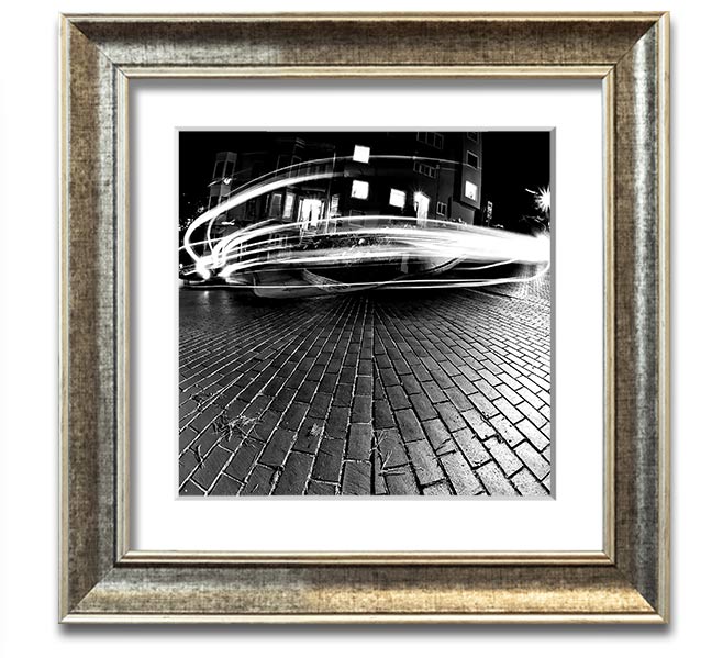 All His Favorite Curves Square Framed Print in various frame colors, showcasing a unique artistic design, ready to hang.