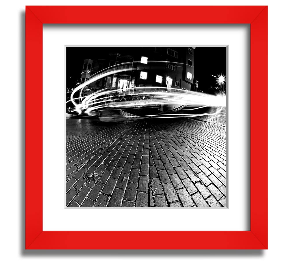 All His Favorite Curves Square Framed Print in various frame colors, showcasing a unique artistic design, ready to hang.