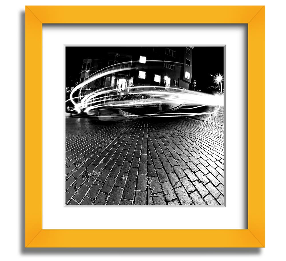 All His Favorite Curves Square Framed Print in various frame colors, showcasing a unique artistic design, ready to hang.